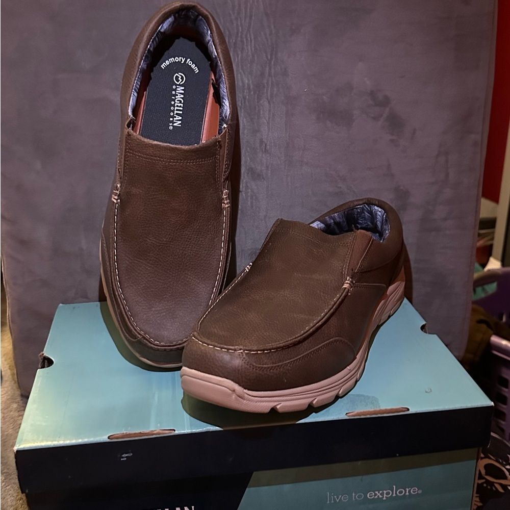 Men's Brown Slip-On Shoes